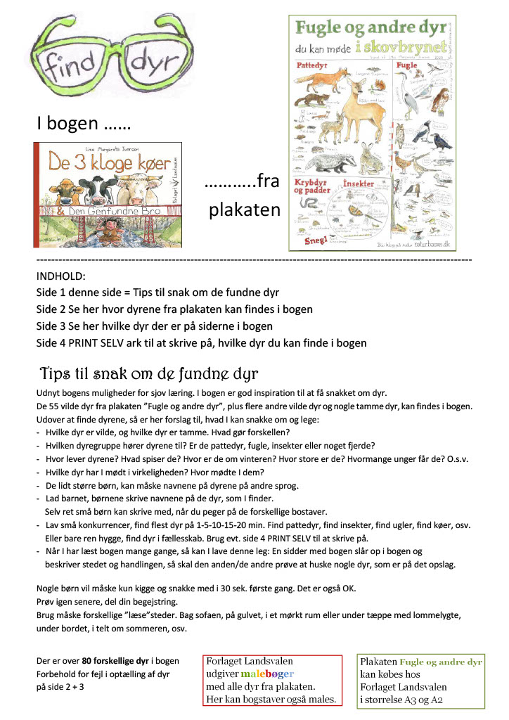 Forlaget Landsvalen - Find dyr 